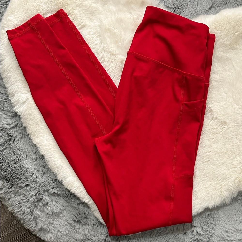 Avia Bold Red Activewear Leggings